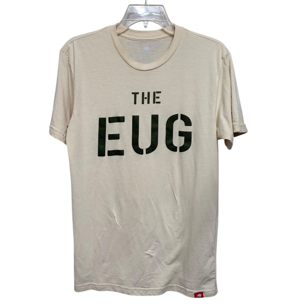 Sportiqe The EUG Eugene Oregon Cream Graphic T-Shirt‎ Tri-Blend Men's Small